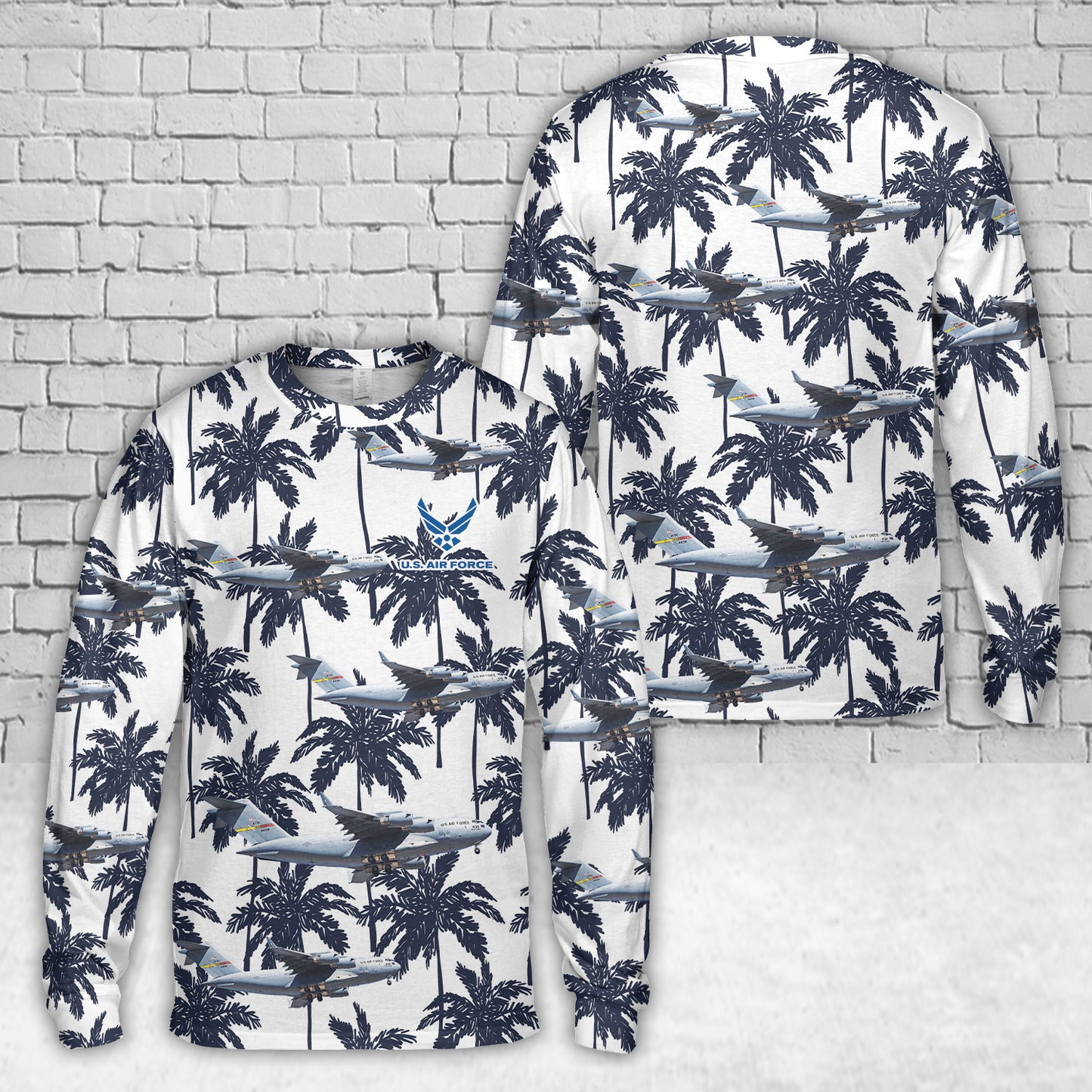 USAF C-17 Globemaster III AOP Long Sleeve Shirt