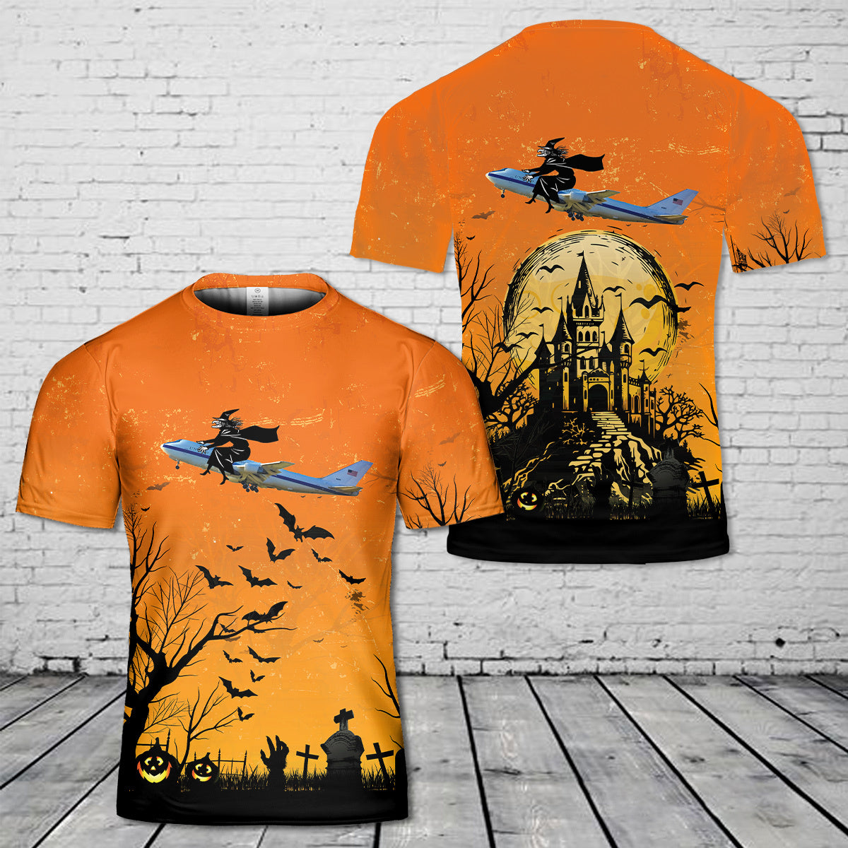 USAF Nightwatch Doomsday Boeing E-4B Halloween 3D T-Shirt
