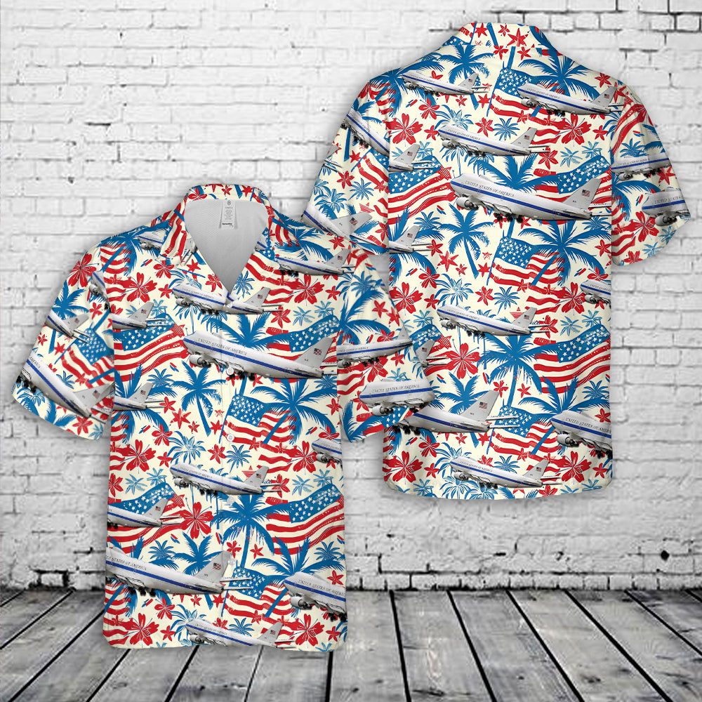 USAF Nightwatch Doomsday Boeing E-4B, 4th Of July Hawaiian Shirt