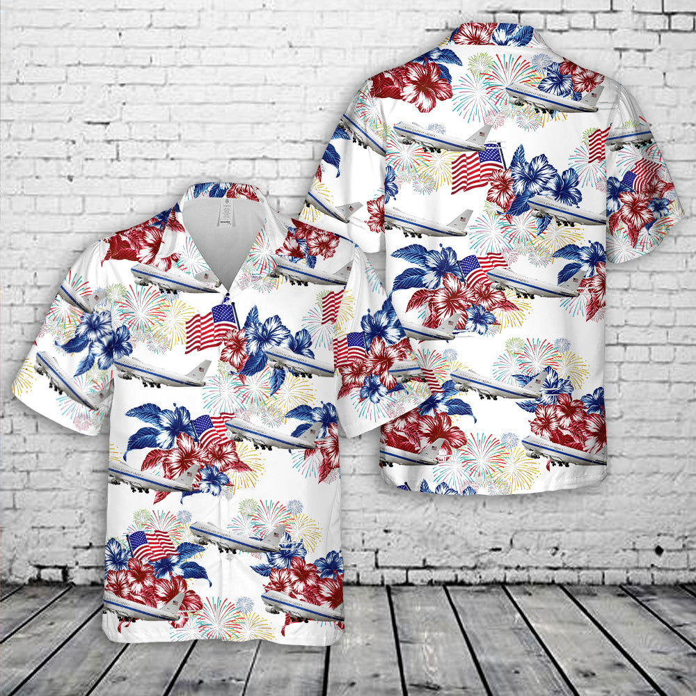 USAF Nightwatch Doomsday Boeing E-4B, 4th Of July Hawaiian Shirt