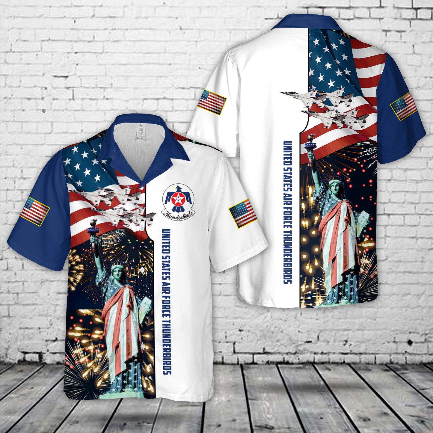USAF Thunderbirds, 4th Of July Hawaiian Shirt