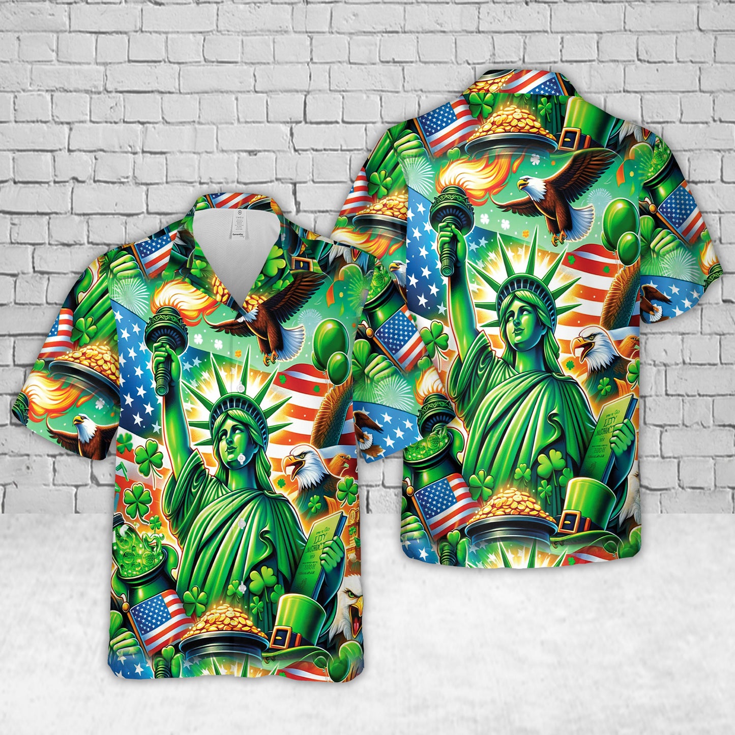 USA St. Patrick's Day Hawaiian Shirt