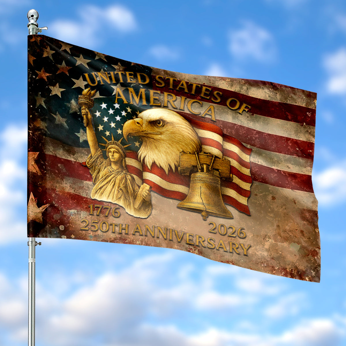 USA 1776-2026 250th anniversary House Flag