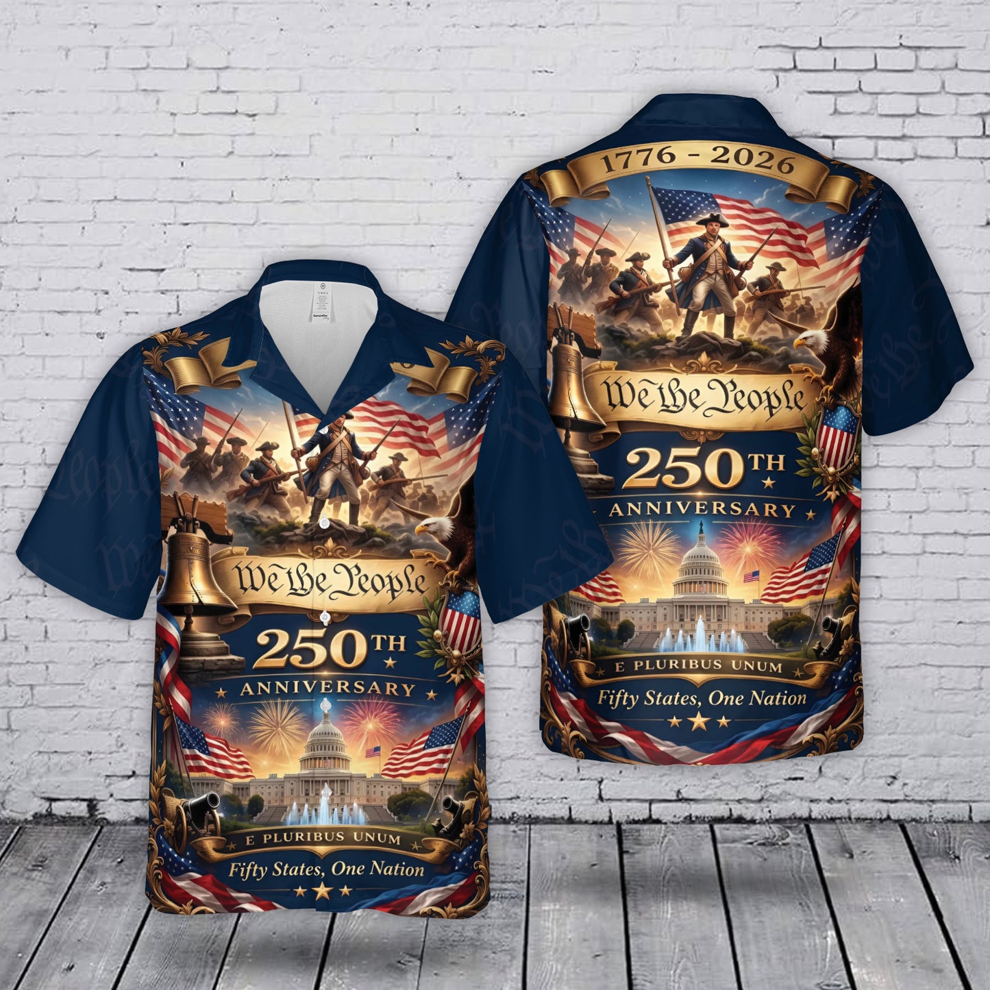 USA 250th Anniversary 1776-2026 July 4th Independence Day Hawaiian Shirt