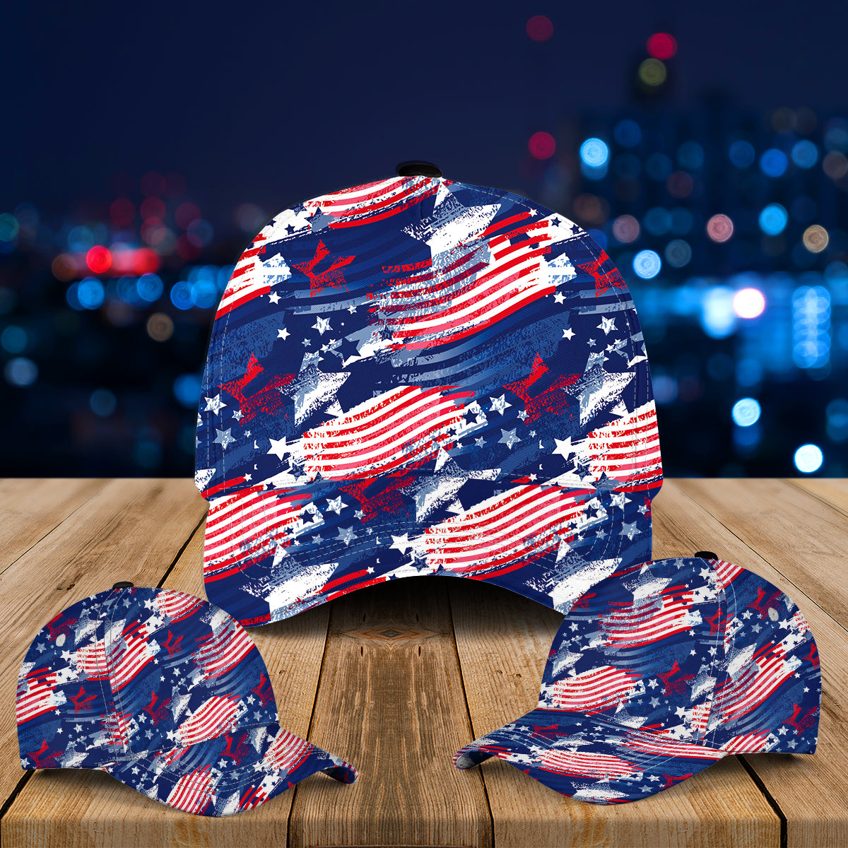 USA Flag 4 Baseball Cap