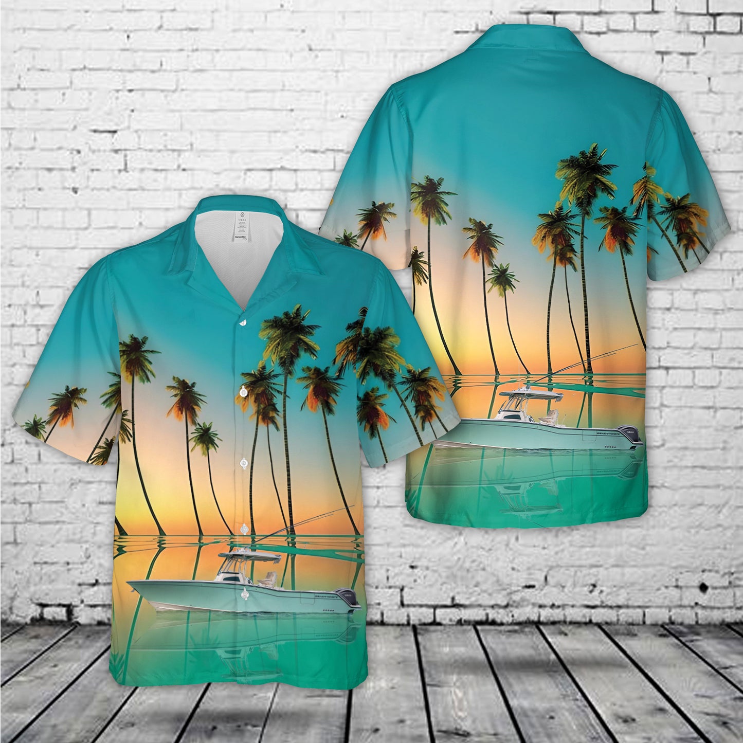 USA Grady-White Boats Canyon 326 Center Console Hawaiian Shirt