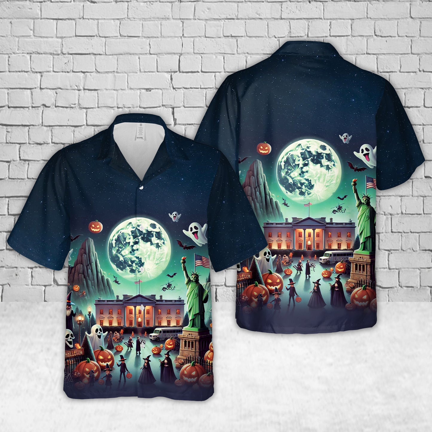 USA Halloween Hawaiian Shirt