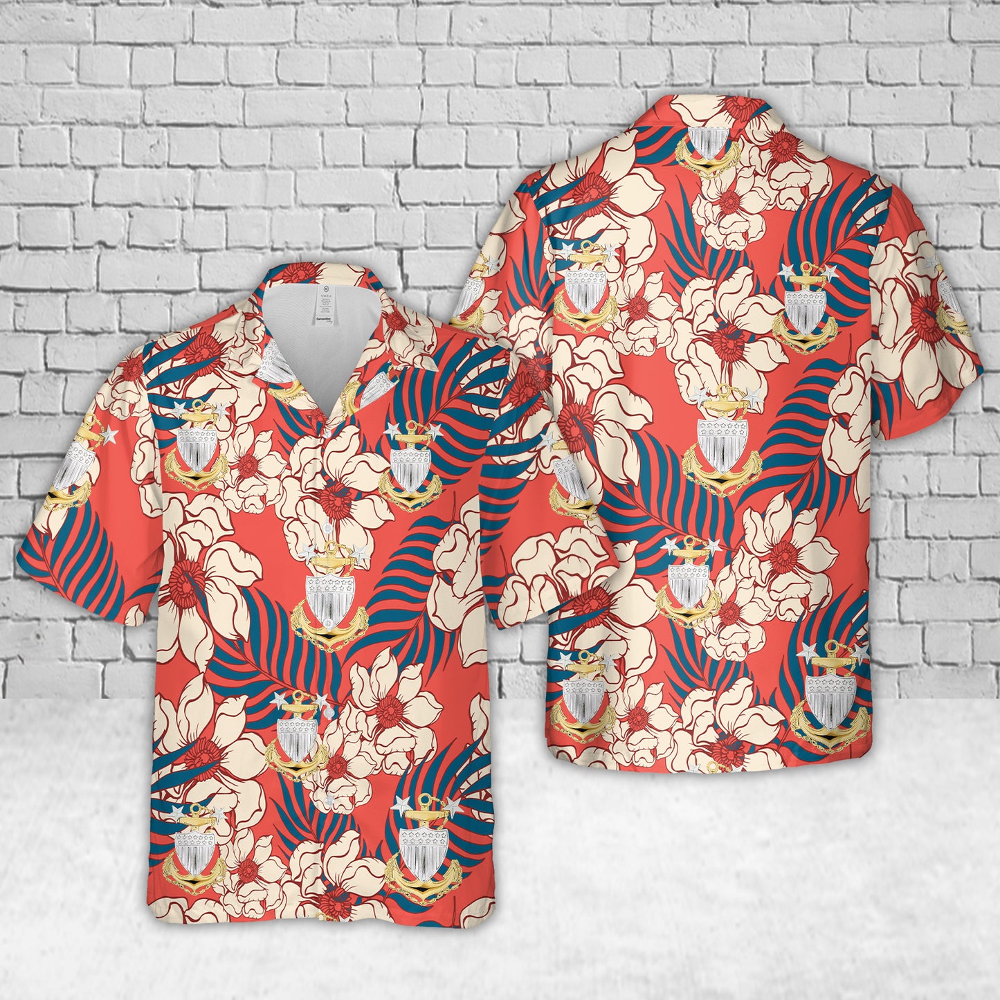 US Coast Guard MASTER Chief Petty Officer Hat Badge Hawaiian Shirt