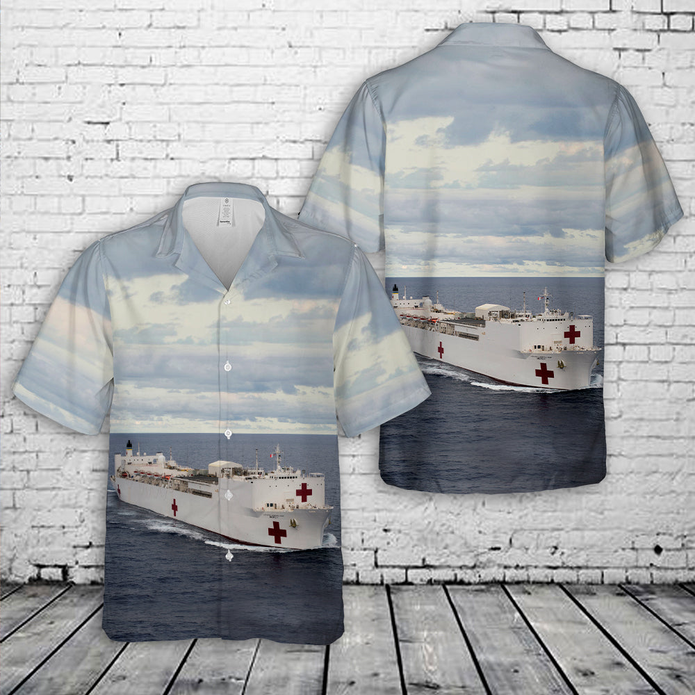 USNS MERCY T-AH 19 Hawaiian Shirt