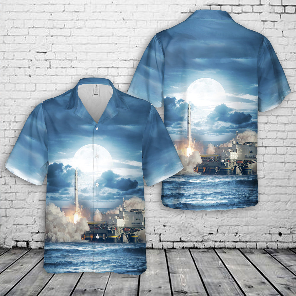 USSR Ukrainian rocket Zenit-3SL Sea launch spacecraft launch vehicle Hawaiian Shirt