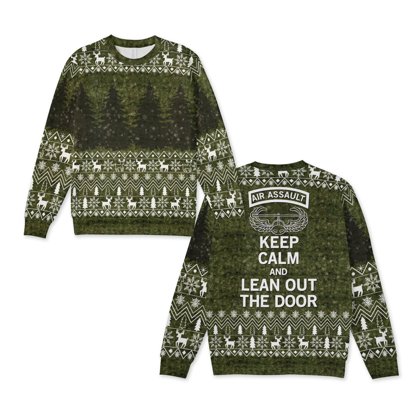 US ARMY Air Assault Christmas AOP Knitted Sweater