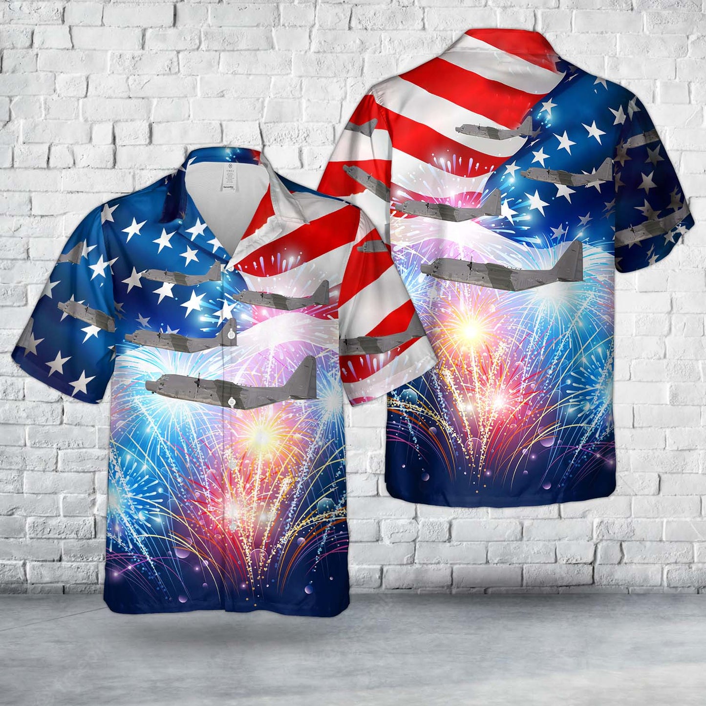 US Air Force 15th Special Operations Squadron MC-130H Combat Talon II, 4th Of July Hawaiian Shirt