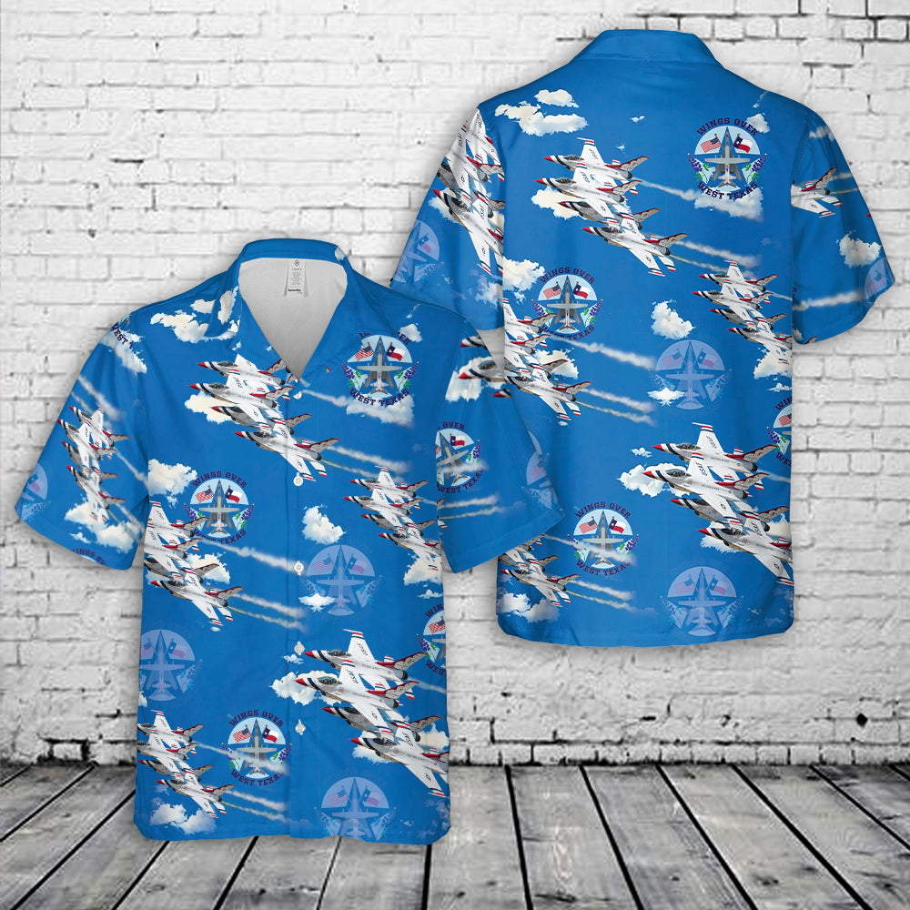US Air Force 2025 Wings Over West Texas Airshow Hawaiian Shirt