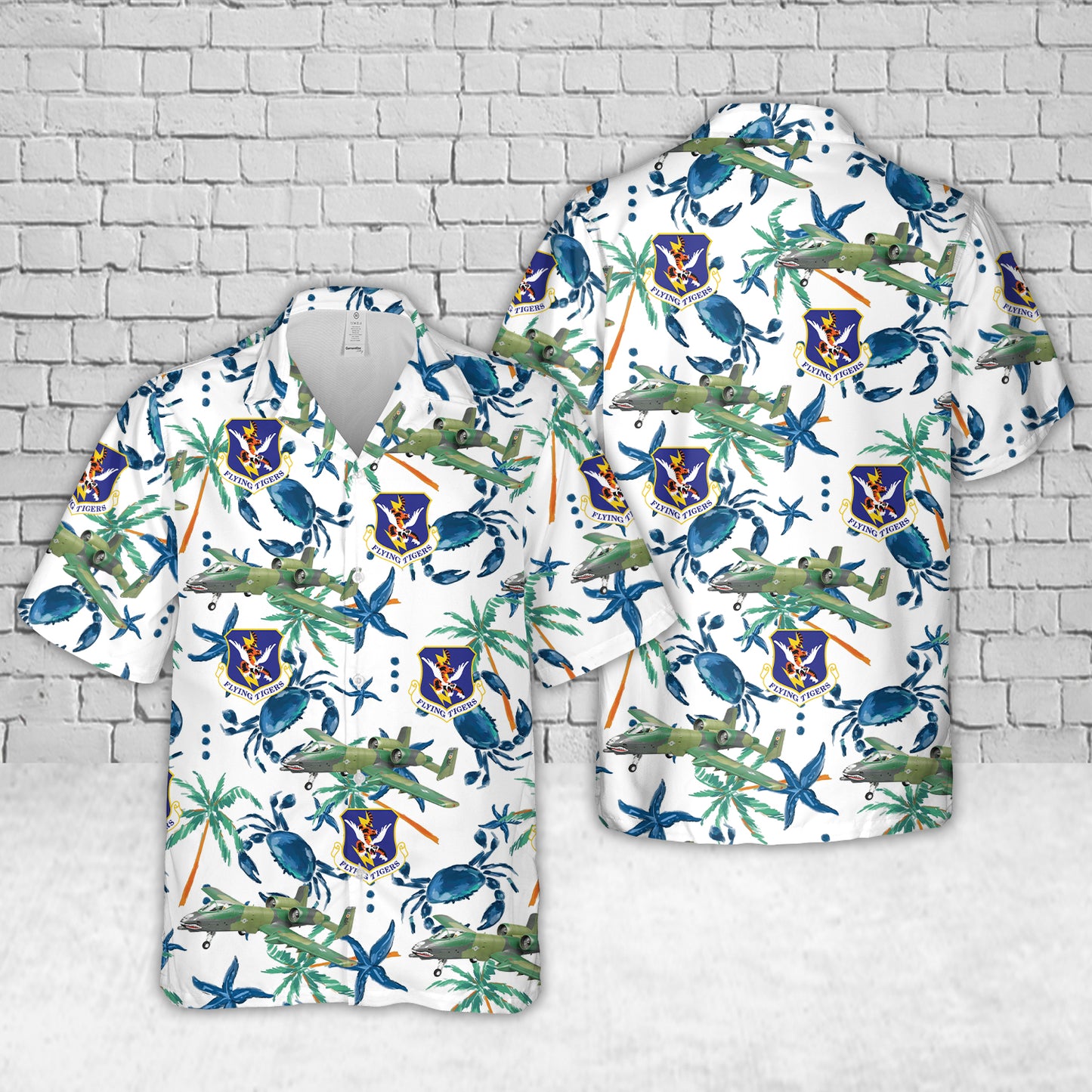 US Air Force 23rd TFW A-10A Flying Tigers Hawaiian Shirt