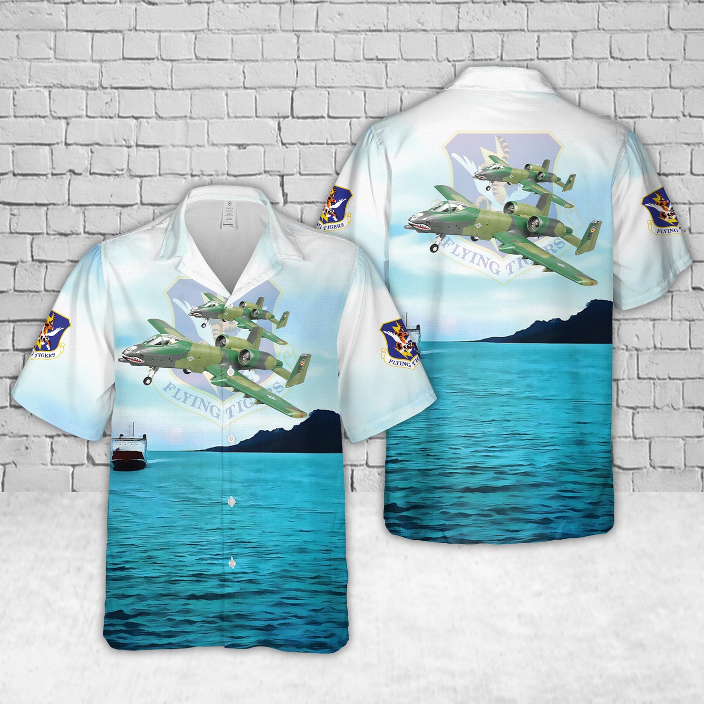 US Air Force 23rd TFW A-10A Flying Tigers Hawaiian Shirt