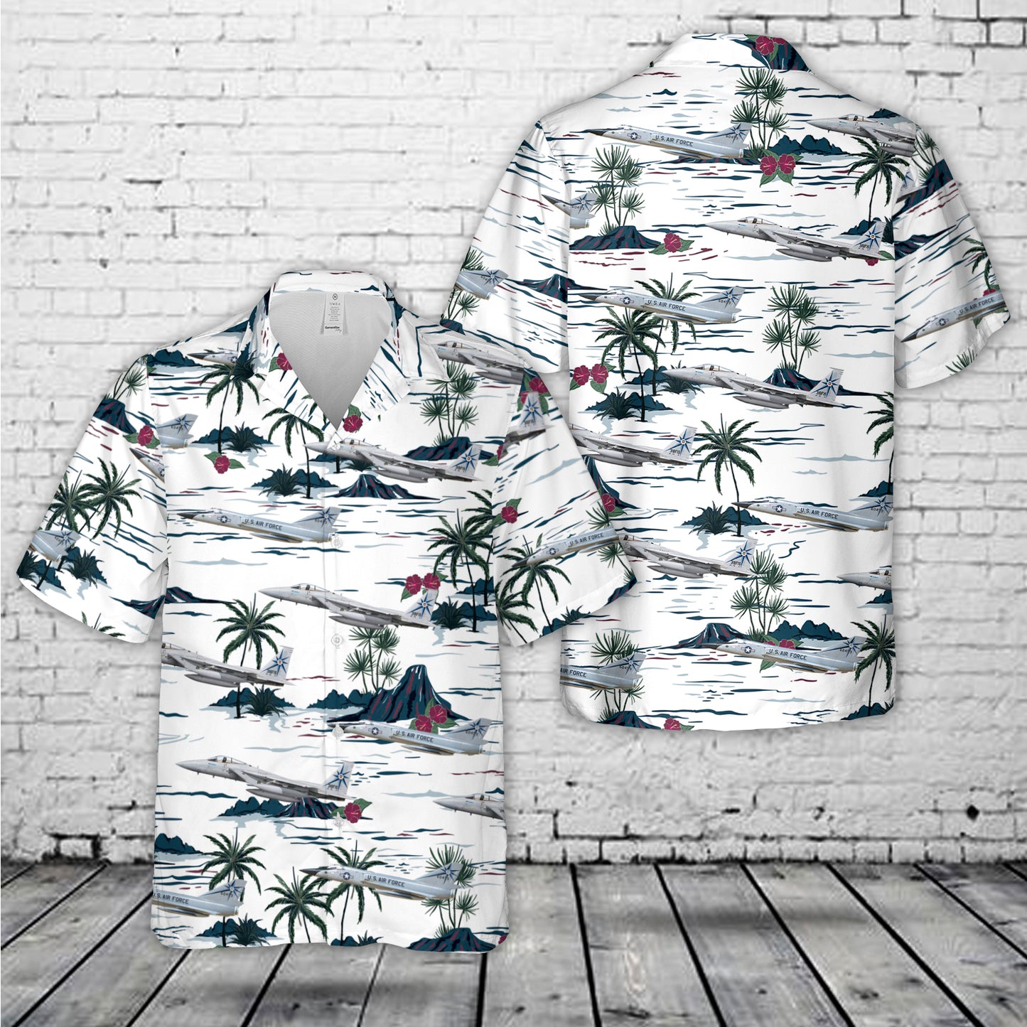 US Air Force 318th Fighter Interceptor Sq "Green Dragons" Hawaiian Shirt