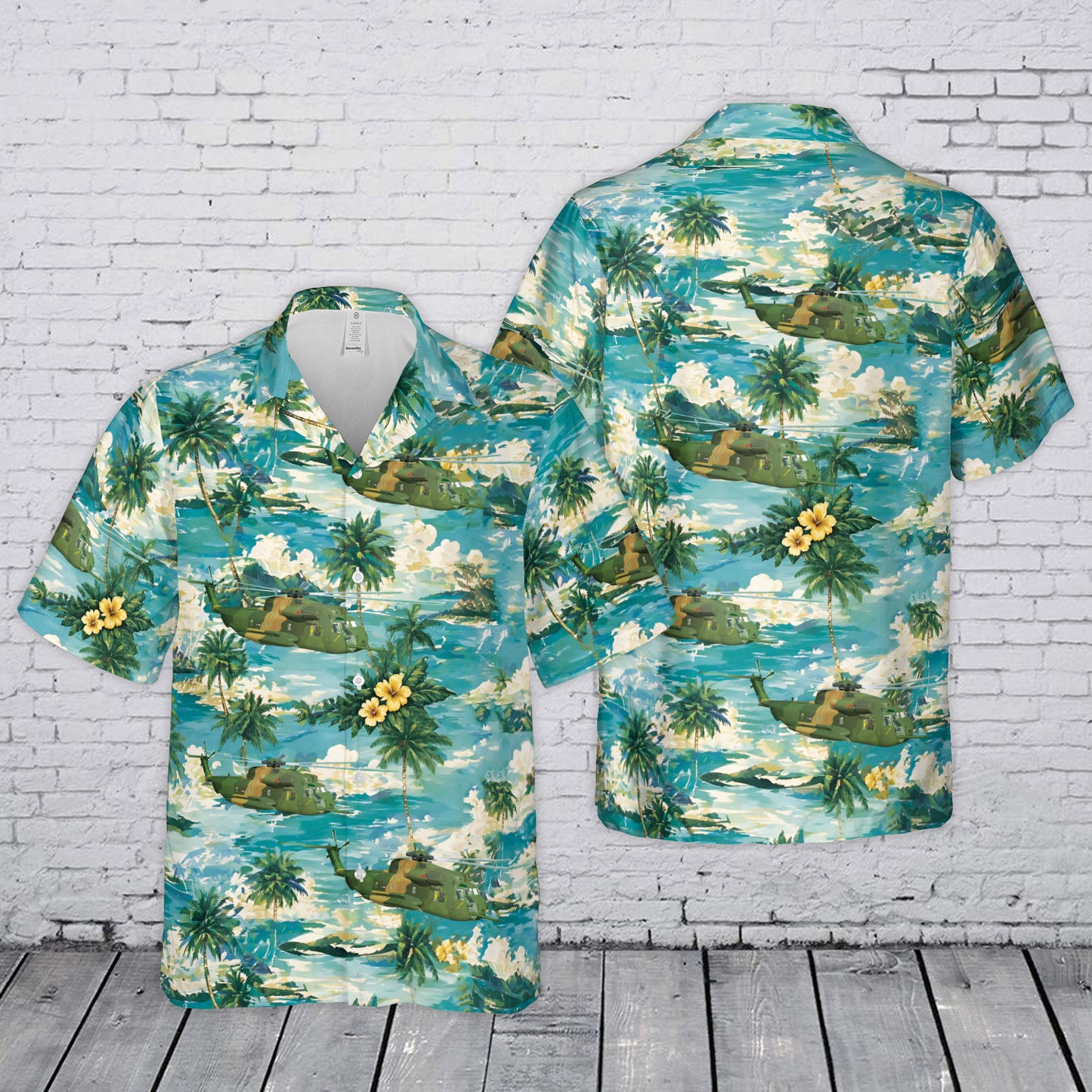 US Air Force 40th Helicopter Squadron HH-53B Super Jolly Green Hawaiian Shirt