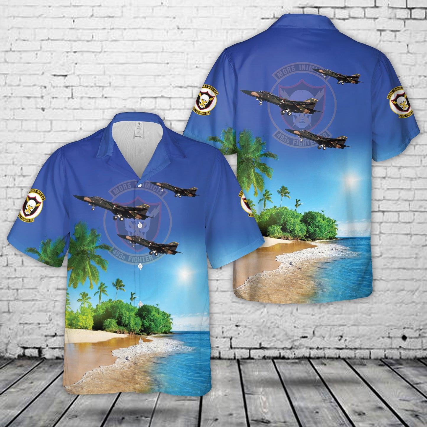 US Air Force 493rd Fighter Squadron The Grim Reapers General Dynamics F-111F Aardvark Hawaiian Shirt