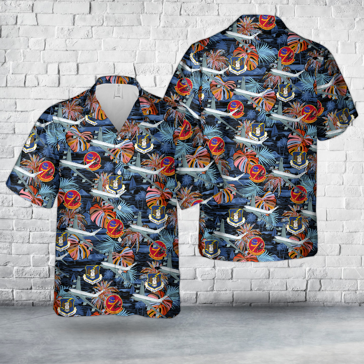 US Air Force 49th Intelligence Squadron RC-135 Hawaiian Shirt