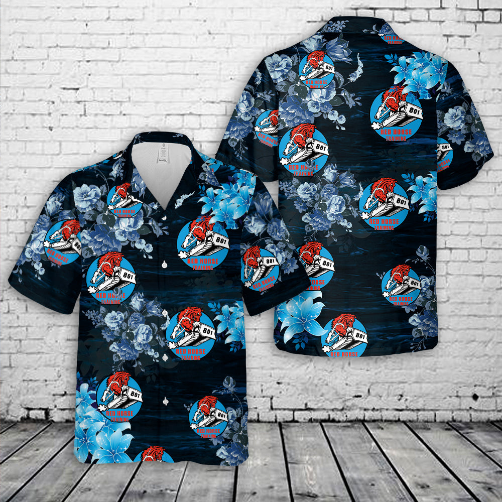 US Air Force 801st RED HORSE Training Squadron Hawaiian Shirt