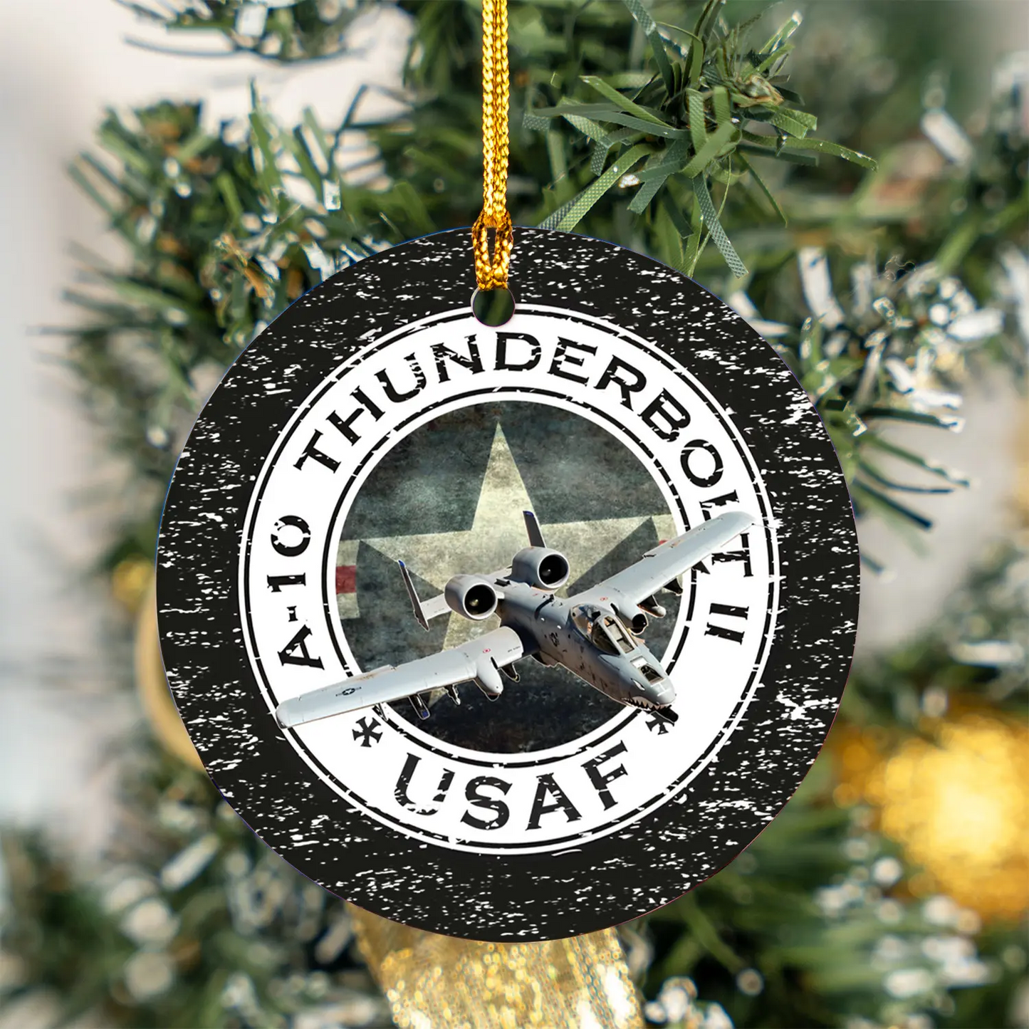 US Air Force A-10 Thunderbolt II Ceramic Ornament