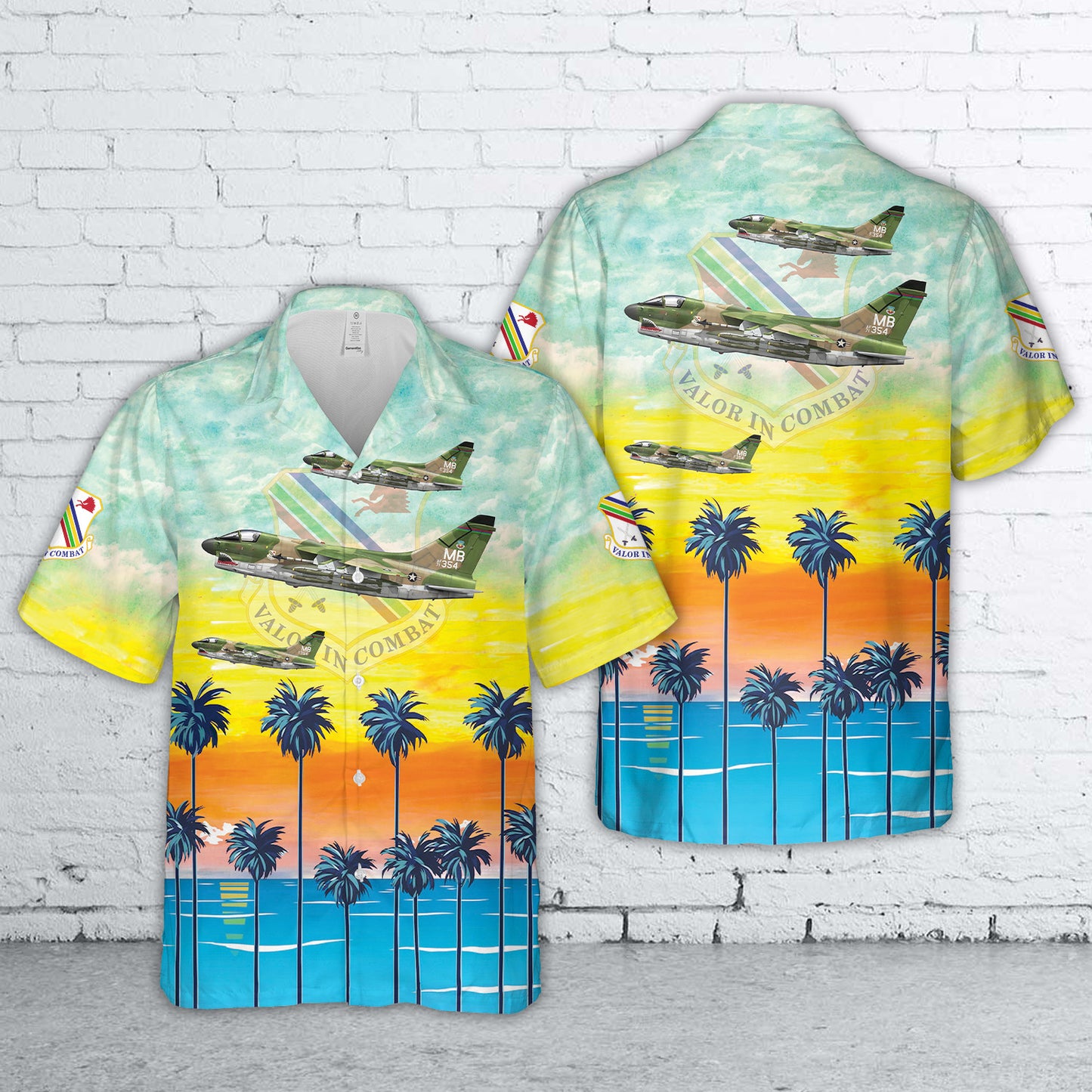 US Air Force A-7D Corsair II 354th Tactical Fighter Wing, MB/71-354, Myrtle Beach AFB, SC - 1972 Hawaiian Shirt