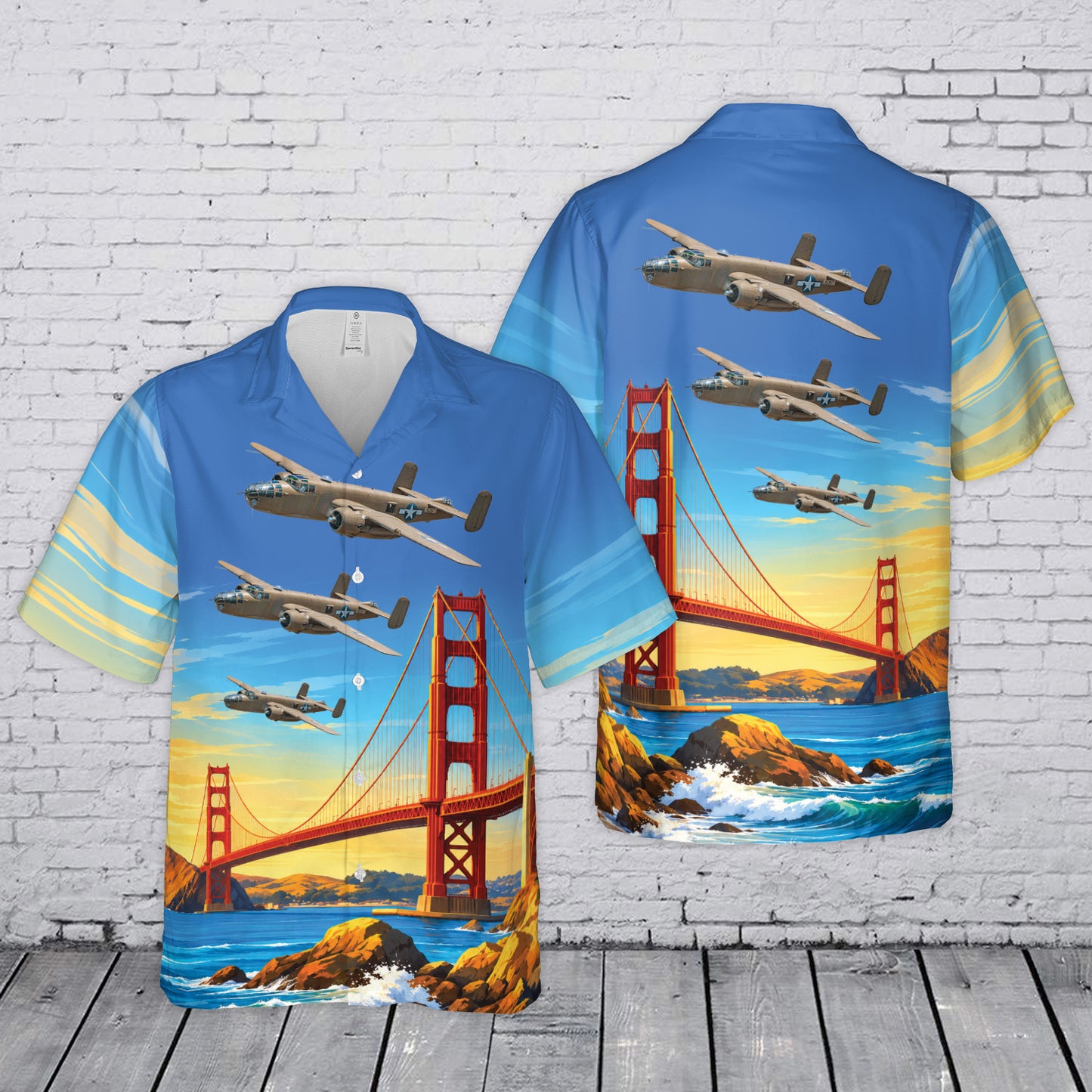 US Air Force B-25J Mitchell Bomber Hawaiian Shirt