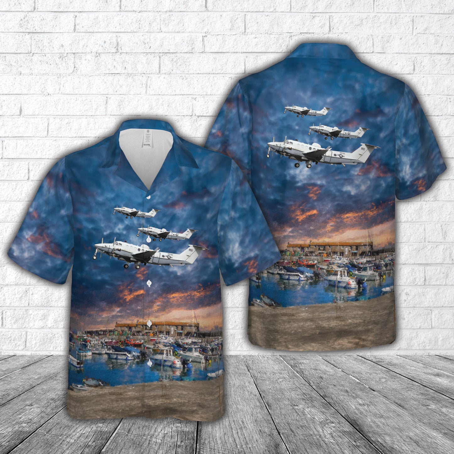 US Air Force Beechcraft MC-12W Liberty Hawaiian Shirt