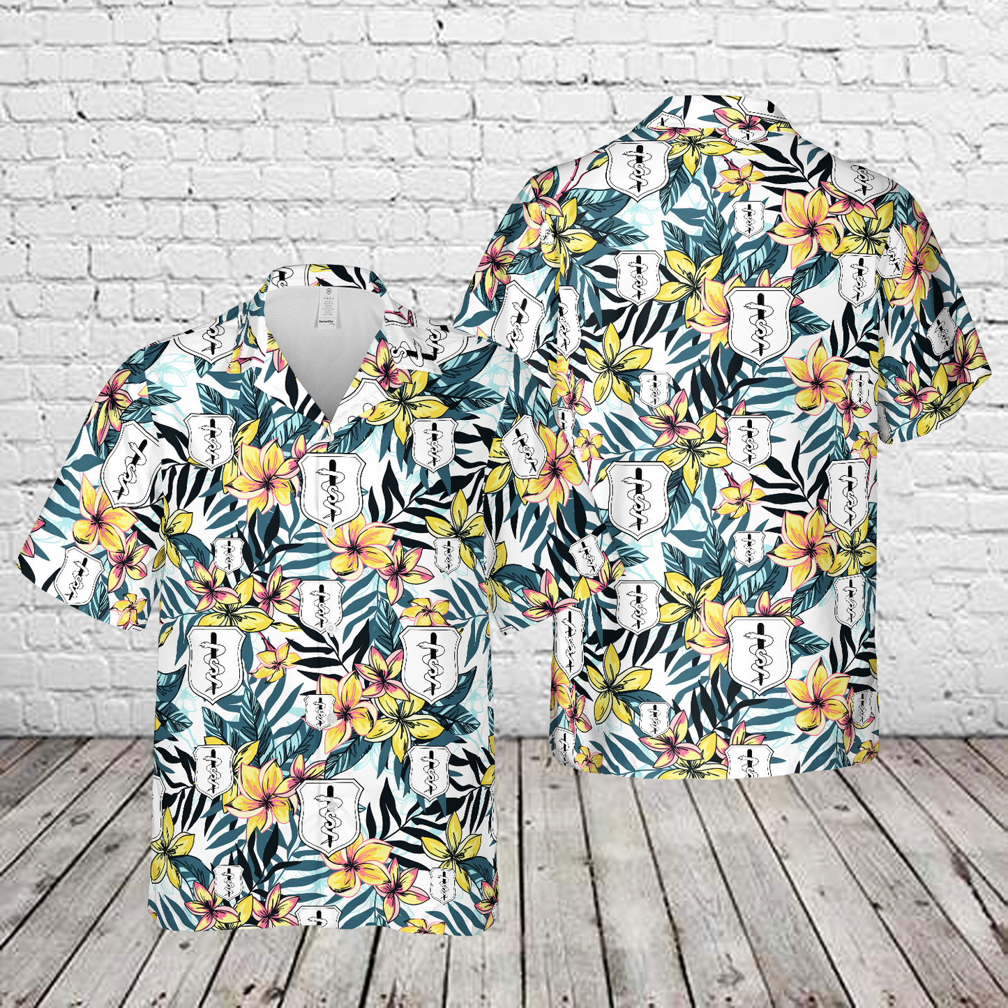 US Air Force Biomedical Sciences Corps Badge Hawaiian Shirt