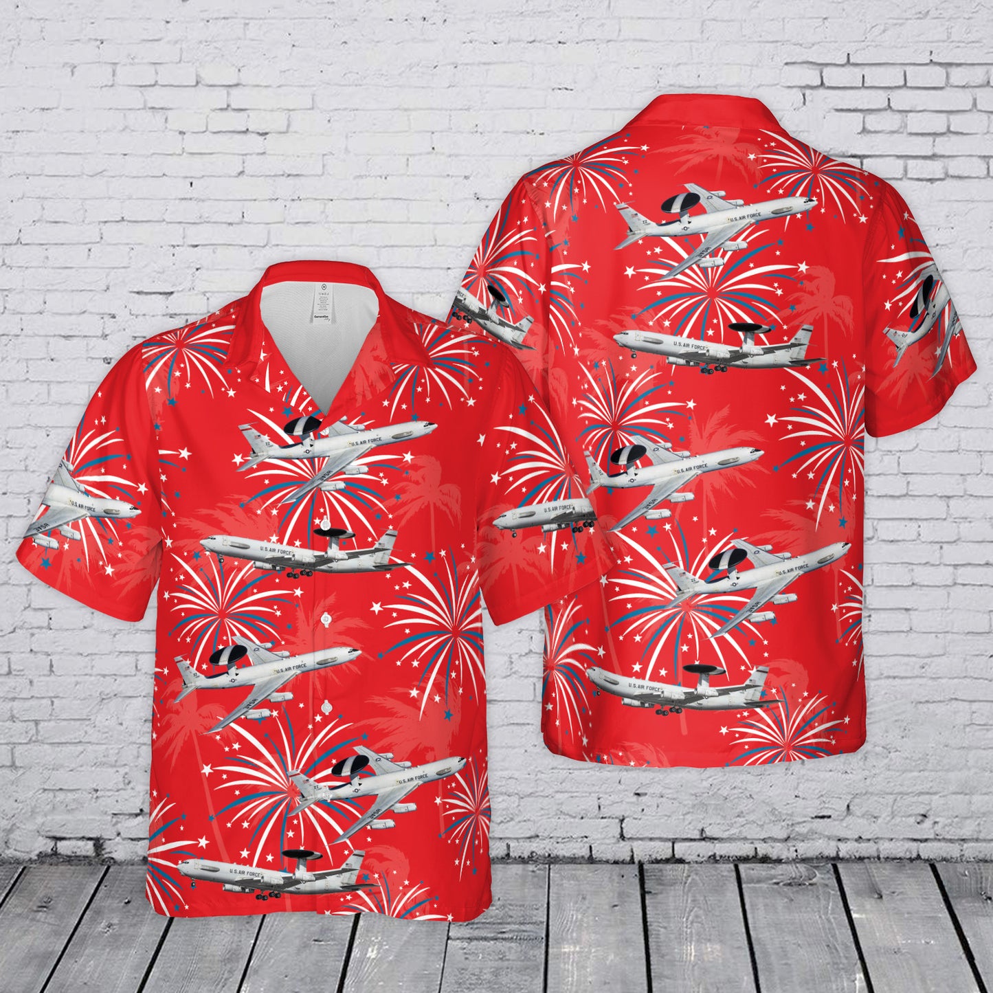 US Air Force Boeing E-3 Sentry 4th July 250th Anniversary 1776-2026 Hawaiian Shirt