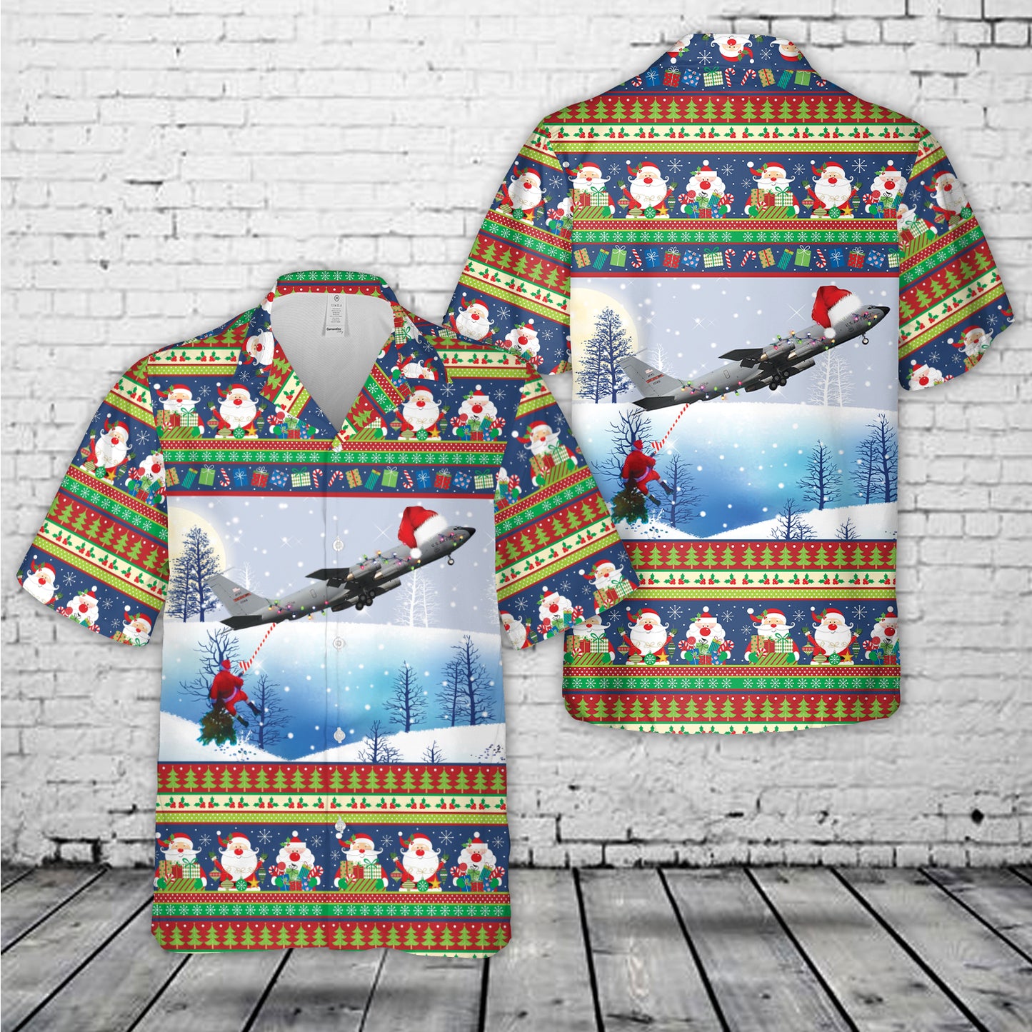 US Air Force Boeing KC-135 Stratotanker Christmas Hawaiian Shirt