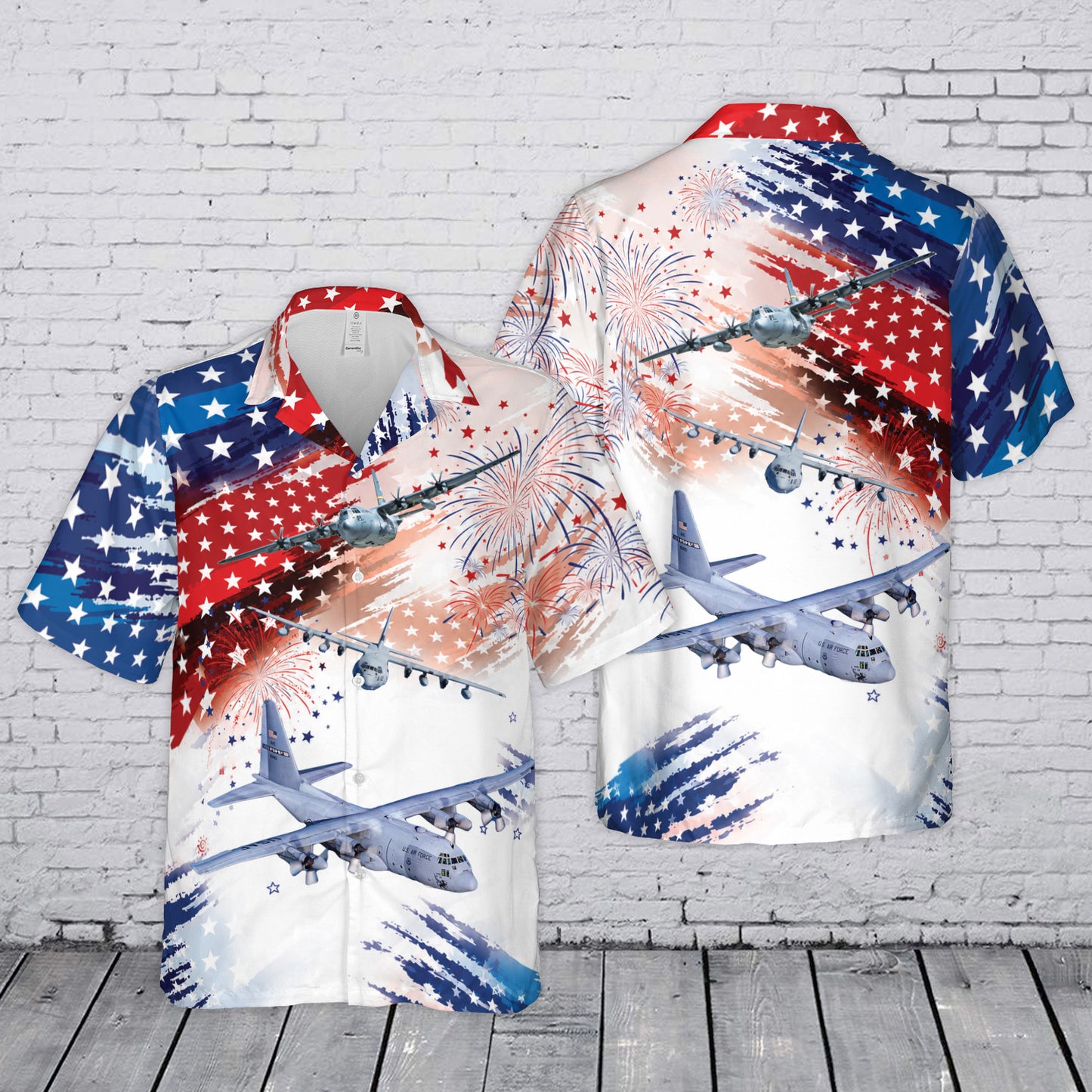 US Air Force C-130 Hercules 4th July 250th Anniversary 1776-2026 Hawaiian Shirt