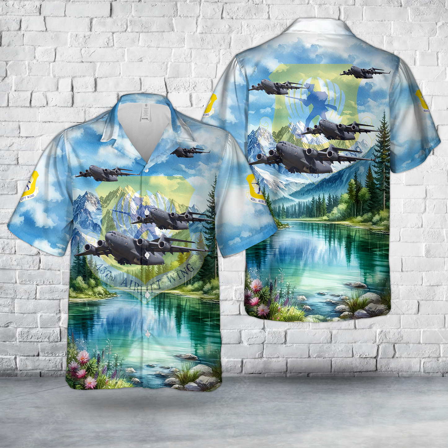 US Air Force C-17A Globemaster III 437th Airlift Wing, 437th Aerial Port Squadron, 96-0006 - Charleston AFB, SC Hawaiian Shirt