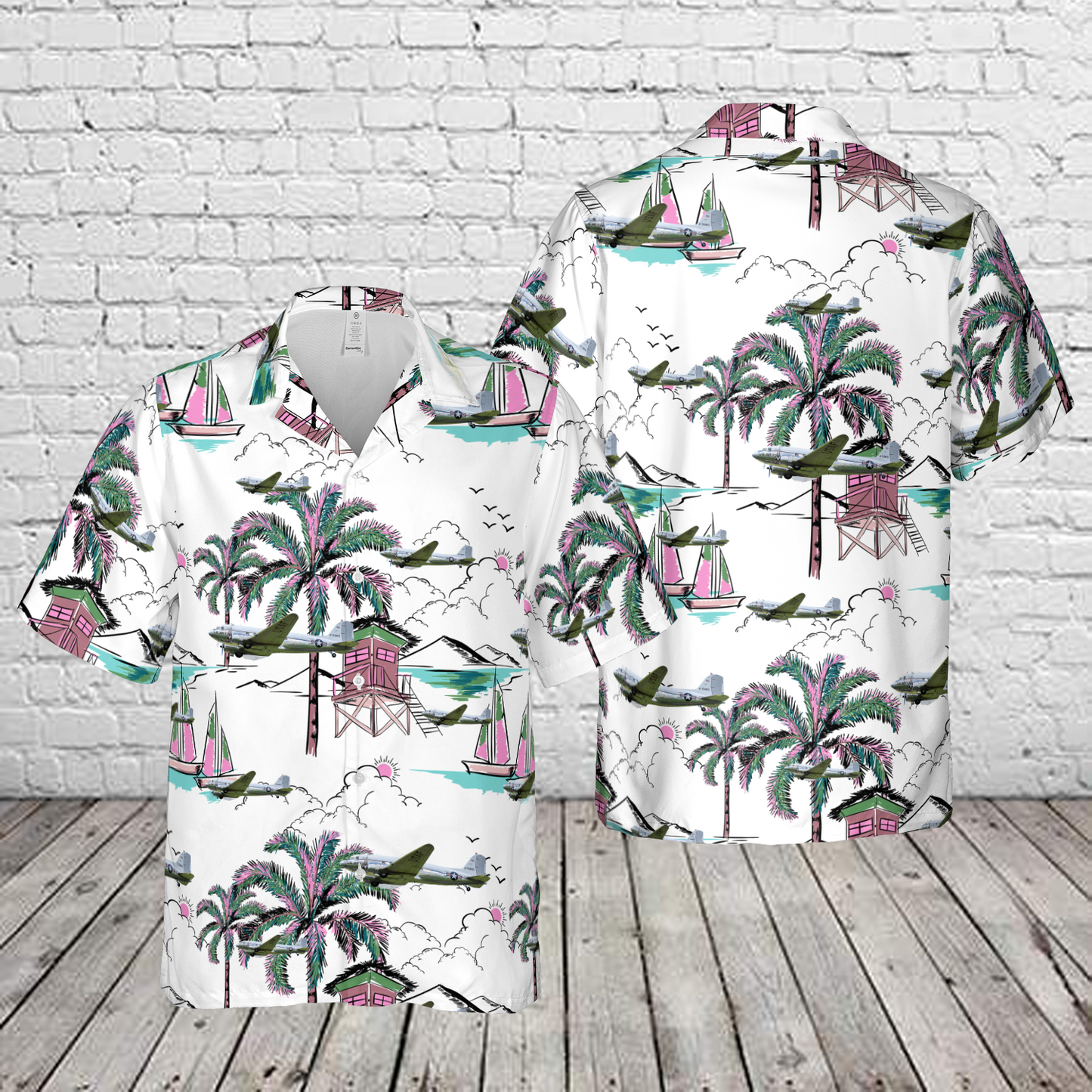 US Air Force Douglas C-47 Skytrain Miss Virginia (N47E) Hawaiian Shirt