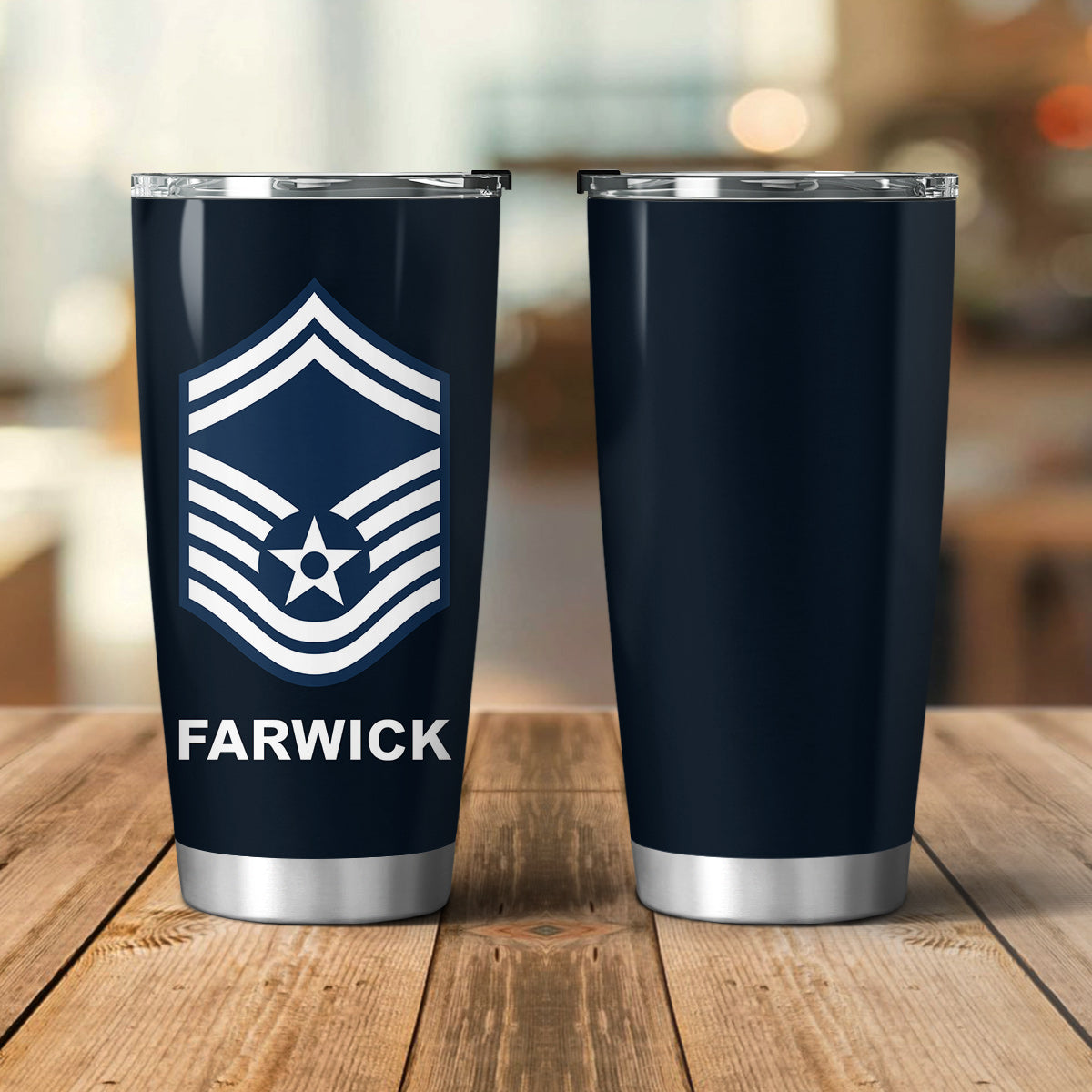 US Air Force E-8 rank Tumbler 20oz