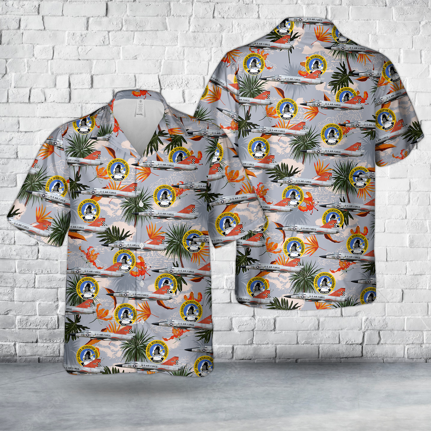 USAF 57th Fighter Interceptor Squadron F-102A Hawaiian Shirt