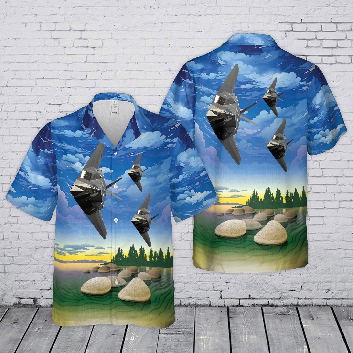 US Air Force F-117 Nighthawk Hawaiian Shirt