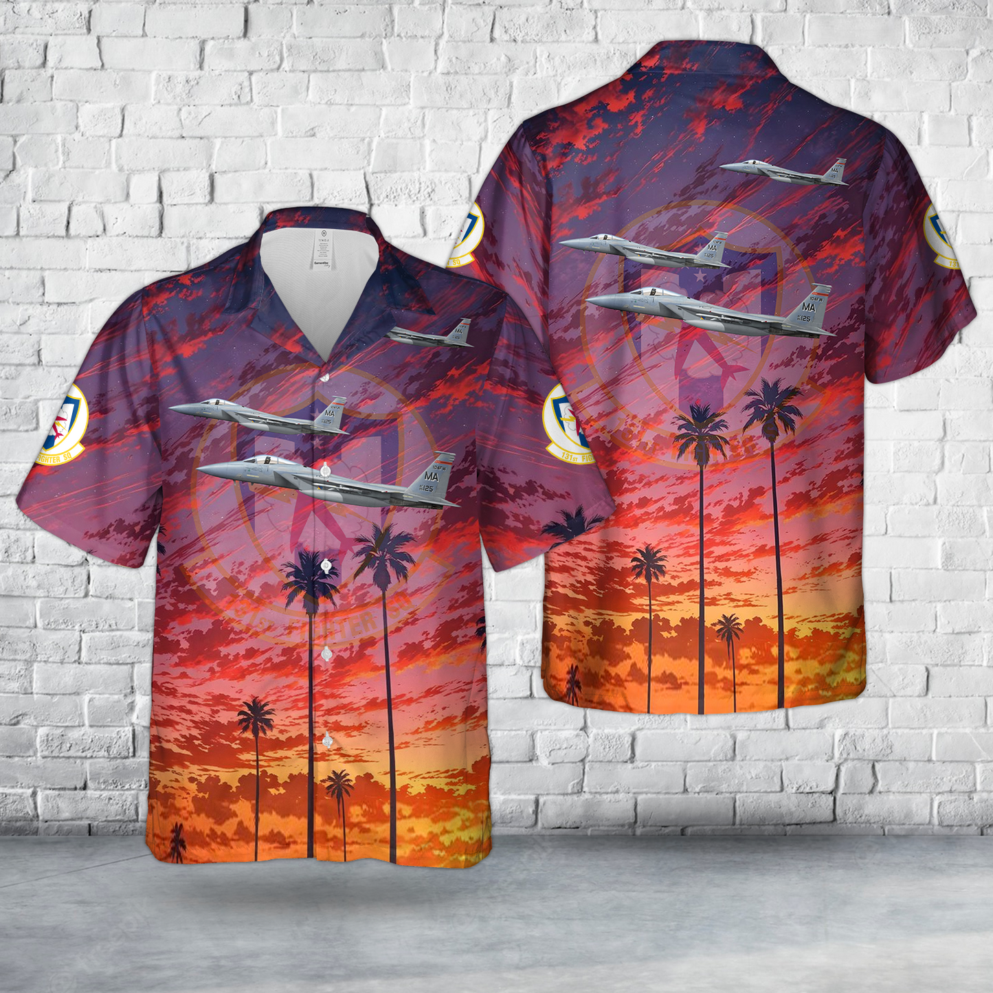 US Air Force F-15C Eagle, 104th Fighter Wing โ Massachusetts ANG, 2013 Hawaiian Shirt