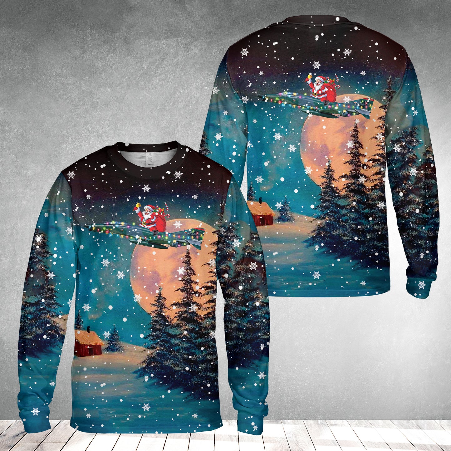 US Air Force F-4E Phantom II – 347th TFW, Moody AFB Christmas Long Sleeve Shirt