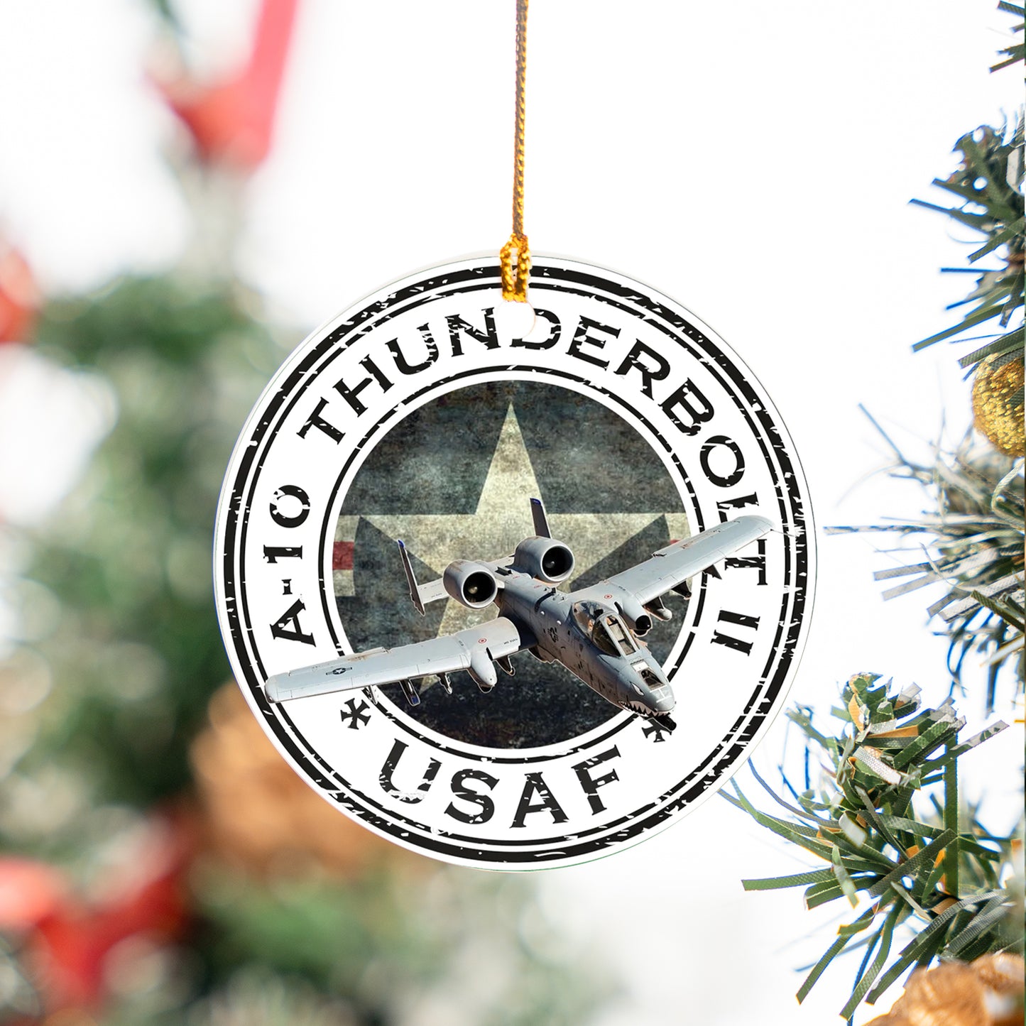 US Air Force Fairchild Republic A-10 Thunderbolt II "Warthog" Ceramic Ornament