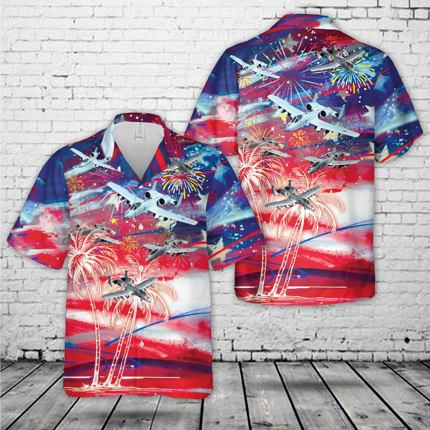 US Air Force Fairchild Republic A-10 Thunderbolt II, 4th Of July Hawaiian Shirt
