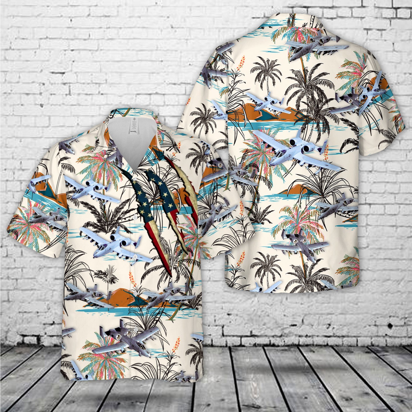 US Air Force Fairchild Republic A-10 Thunderbolt II, 4th Of July Hawaiian Shirt