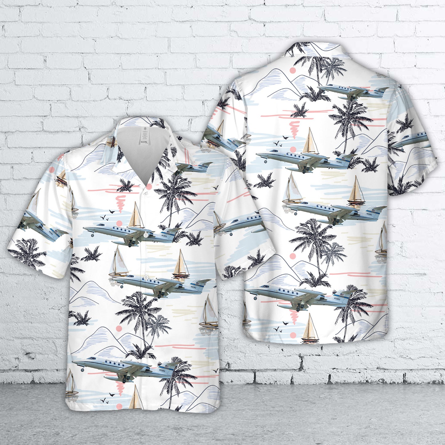 US Air Force Gates Learjet C-21A (35A) (cn 35A-529) Hawaiian Shirt