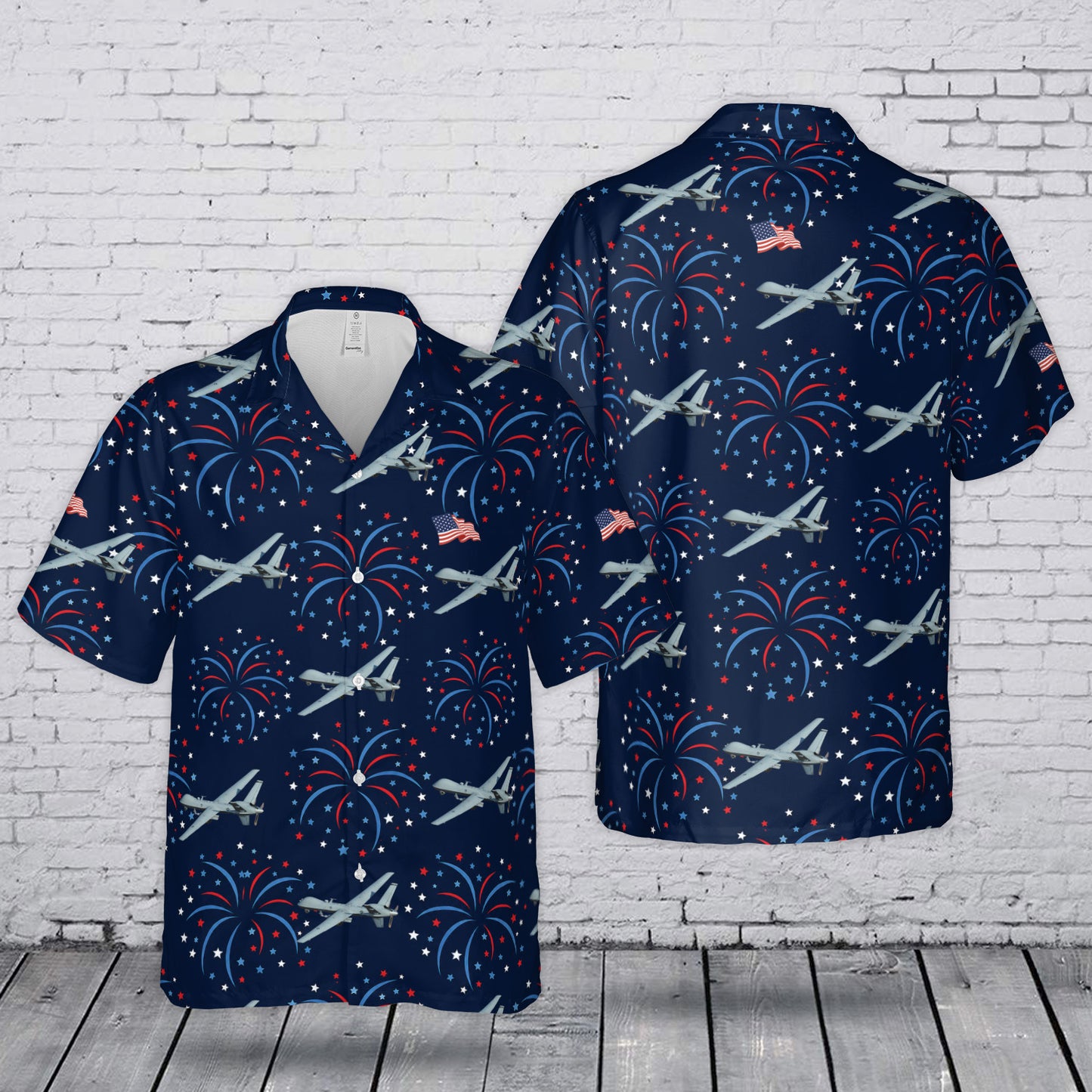 US Air Force General Atomics MQ-9 Reaper 4th July 250th Anniversary 1776-2026 Hawaiian Shirt