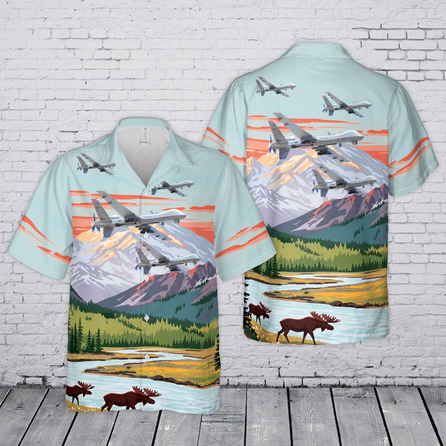 US Air Force General Atomics MQ-9 Reaper Hawaiian Shirt