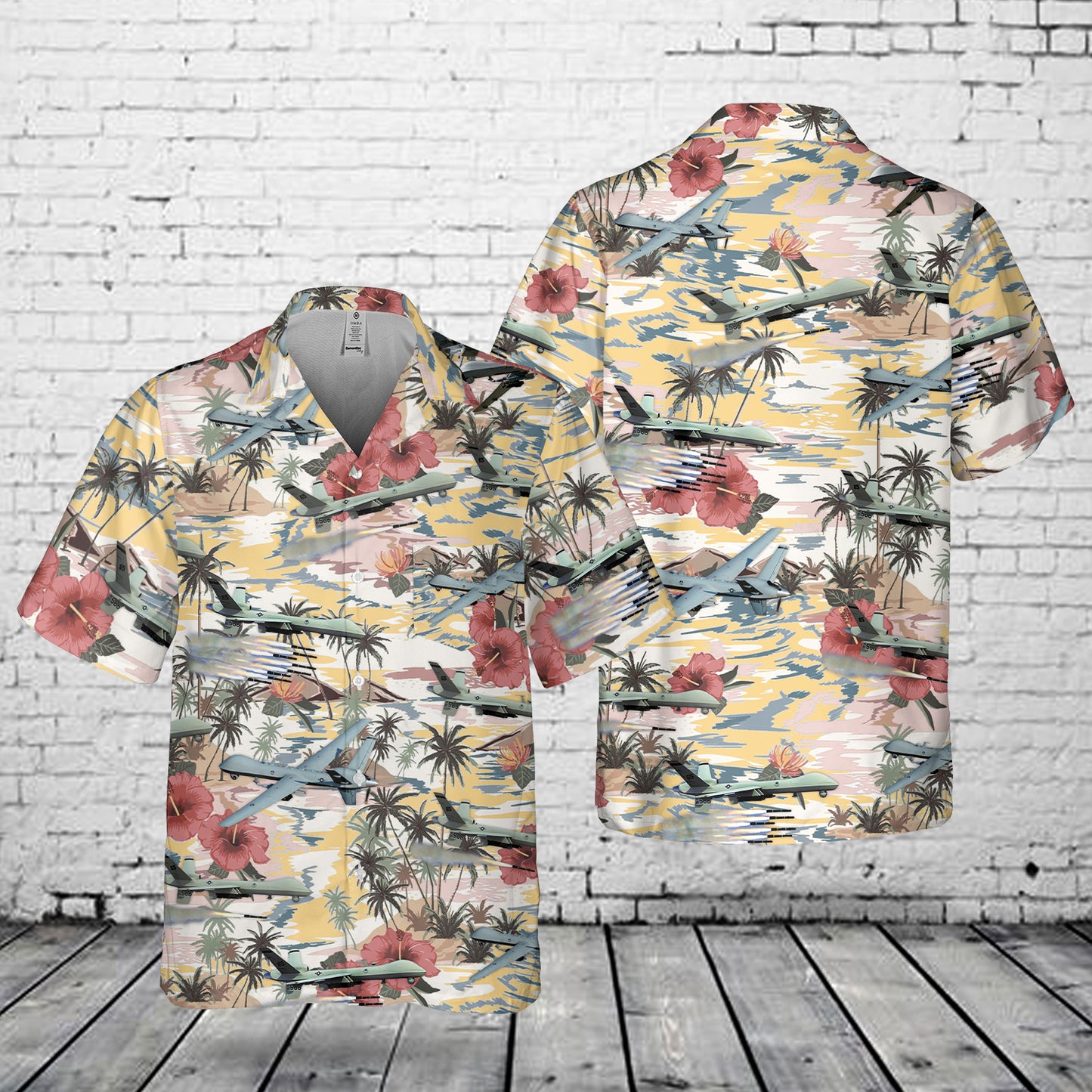 US Air Force General Atomics MQ-9 Reaper Pocket Hawaiian Shirt