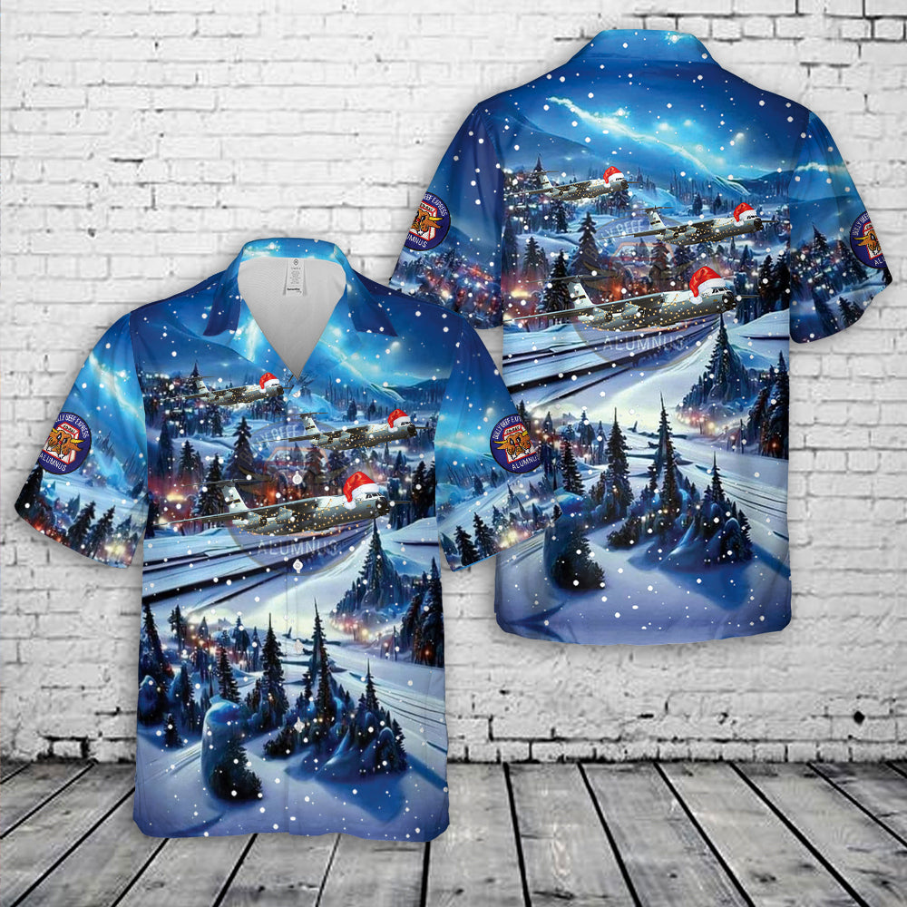 US Air Force Hanoi Taxi Lockheed C-141 Starlifter Flag Christmas Hawaiian Shirt