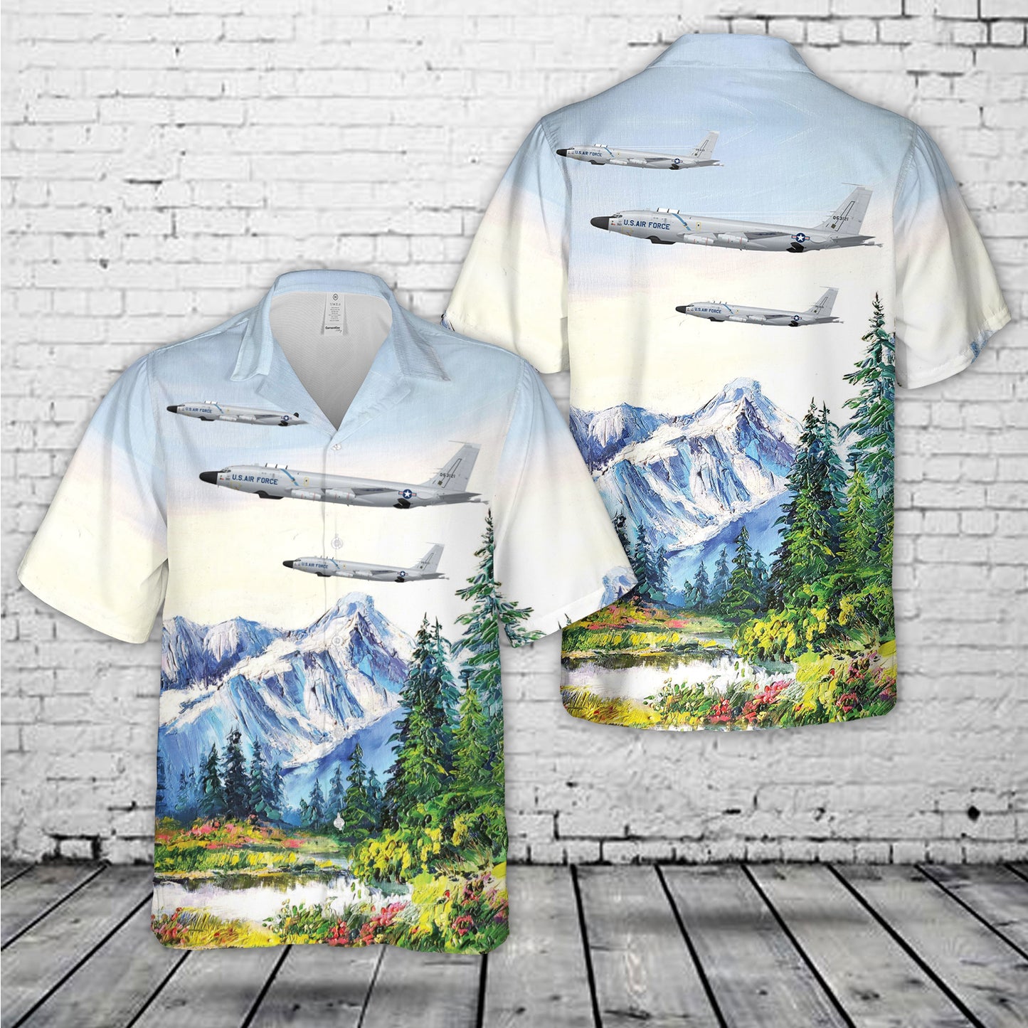 US Air Force KC-135T Cobra Jaw Hawaiian Shirt