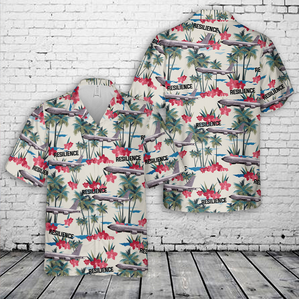 US Air Force KC-135 Stratotanker Resilience Hawaiian Shirt