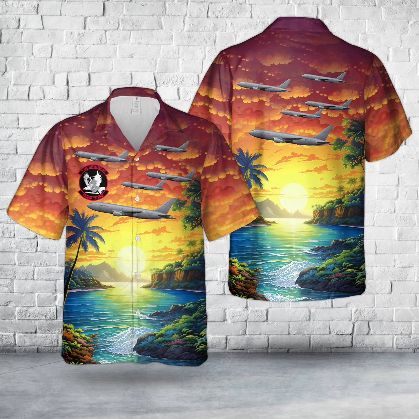 US Air Force KC-46A Pegasus 305th Air Mobility Wing, 2d Air Refueling Squadron, 15-46057 - McGuire AFB, NJ Hawaiian Shirt